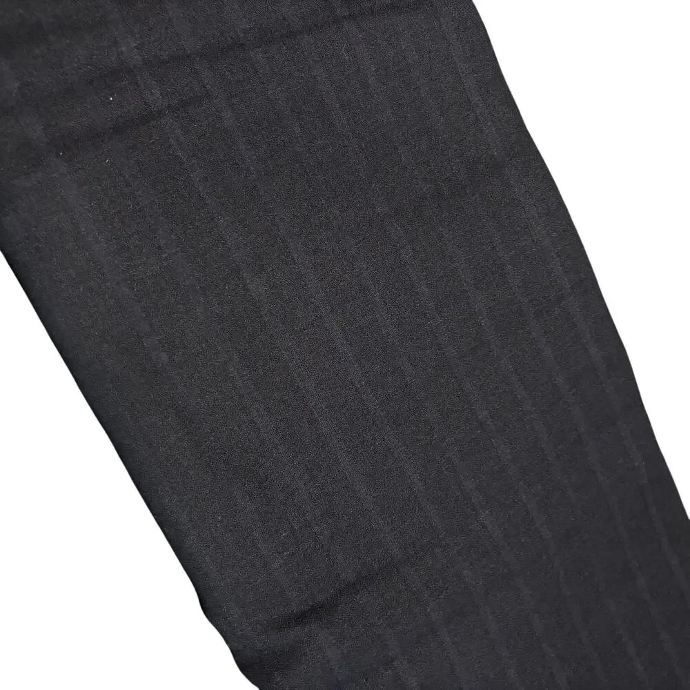 Vintage Navy Blue Pinstripe 100% Wool Crepe Fabric 3 Yards England Suiting
